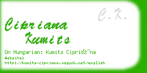 cipriana kumits business card